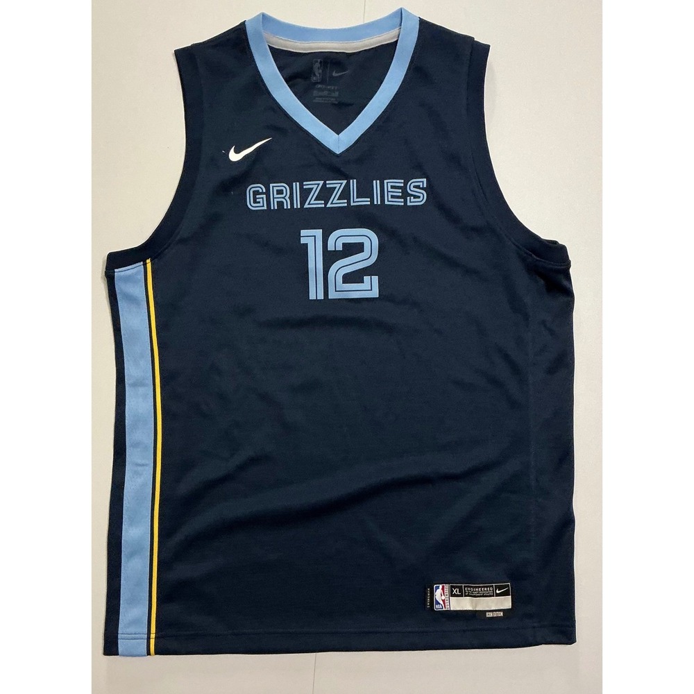 Nike Memphis Grizzlies Ja Morant 12 Icon Edition Youth XL Navy Blue Jersey NBA